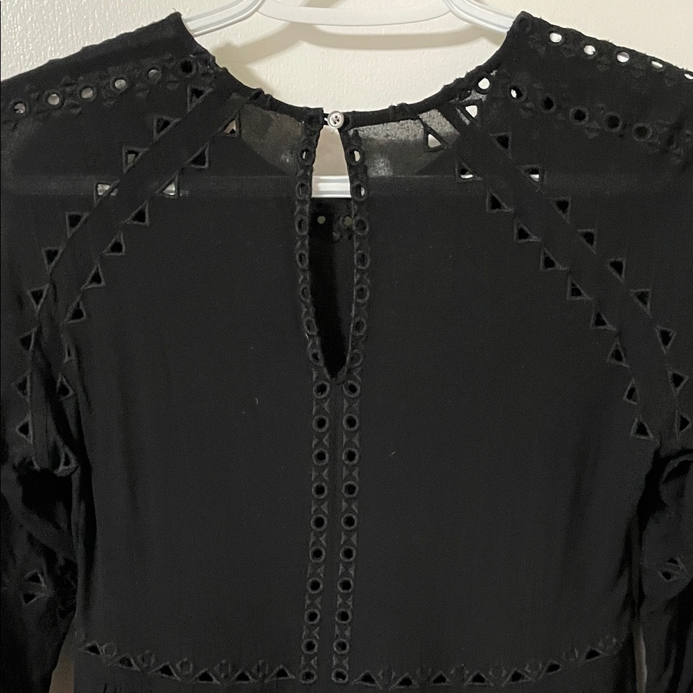 Wilfred Black 3/4 Length Sleeve Eyelet Dress Size XXS - Picture 10 of 12